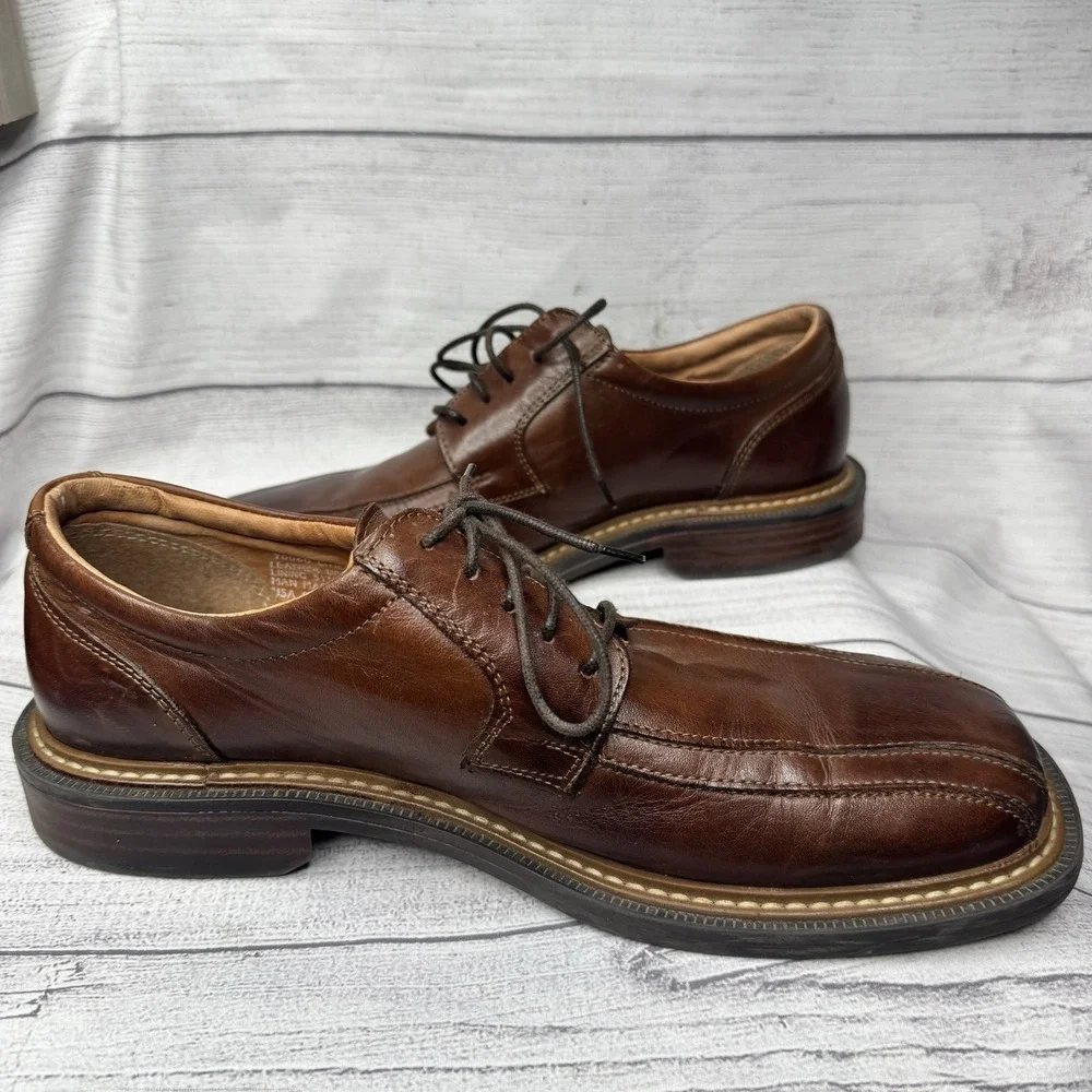 Skechers Made In Italy Cities Angels Brown Leathers Oxfords Dress Shoes Size 9.5